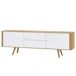 Studio Copenhagen Sideboard Loca I - Weiß / Wildeiche - Breite: 180 cm