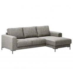 Fredriks Ecksofa Summer - Webstoff Madu: Hellgrau - Longchair davorstehend rechts - Ohne Schlaffunktion