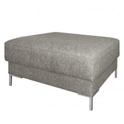 Fredriks Polsterhocker Summer - Webstoff Madu: Hellgrau