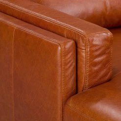 Ars Natura Ecksofa Clonee - Echtleder - Rehbraun - Longchair davorstehend links -Wohnzimmermöbel boutique en ligne 1000015039 210902 06235400019 DETAILS P000000001000015039