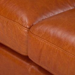 Ars Natura Ecksofa Clonee - Echtleder - Rehbraun - Longchair davorstehend links -Wohnzimmermöbel boutique en ligne 1000015039 210902 06235500020 DETAILS P000000001000015039