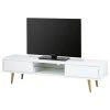 Mørteens TV-Lowboard Roskilde - Esche teilmassiv - Weiß