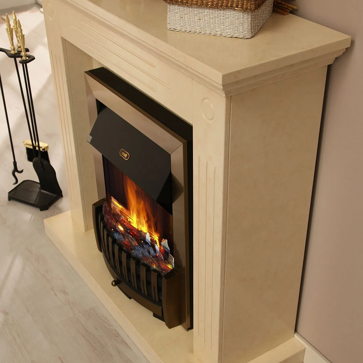 Montreux Elektrokamin Washington - Creme/Beige marmoriert 9 Montreux Elektrokamin Washington - Creme/Beige marmoriert – Bild 9