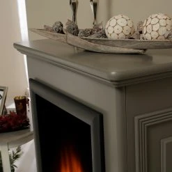 Montreux Elektrokamin Waldhof - Tulpenbaumholz teilmassiv - Grau -Wohnzimmermöbel boutique en ligne 1000017447 220614 070 DETAILS P000000001000017447