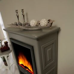 Montreux Elektrokamin Waldhof - Tulpenbaumholz teilmassiv - Grau -Wohnzimmermöbel boutique en ligne 1000017447 220614 071 DETAILS P000000001000017447