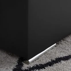 Fredriks Wohnlandschaft Puntiro I - Kunstleder Lilo / Strukturstoff Satur: Schwarz / Anthrazit - Longchair davorstehend links / Ottomane rechts -Wohnzimmermöbel boutique en ligne 1000021540 210614 18402100136 DETAILS P000000001000021540