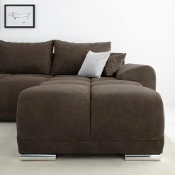 Fredriks Ecksofa Westwell (mit Schlaffunktion) - Microfaser Bobil: Braungrau -Wohnzimmermöbel boutique en ligne 1000021717 210913 16352500037 DETAILS P000000001000021717