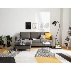 Norrwood Ecksofa MAISON 2-Sitzer mit Longchair - Webstoff Inas: Cubanit - Longchair davorstehend links -Wohnzimmermöbel boutique en ligne 1000022232 021 MOOD GALLERYIMAGES P000000001000022232 mood