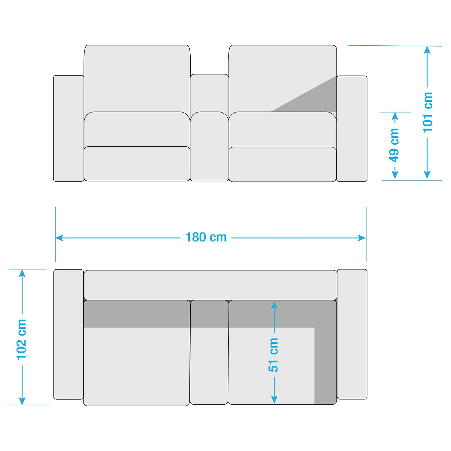 Modoform Kinosofa Mendis (2-Sitzer) - Schwarz 33 Modoform Kinosofa Mendis (2-Sitzer) - Schwarz – Bild 33