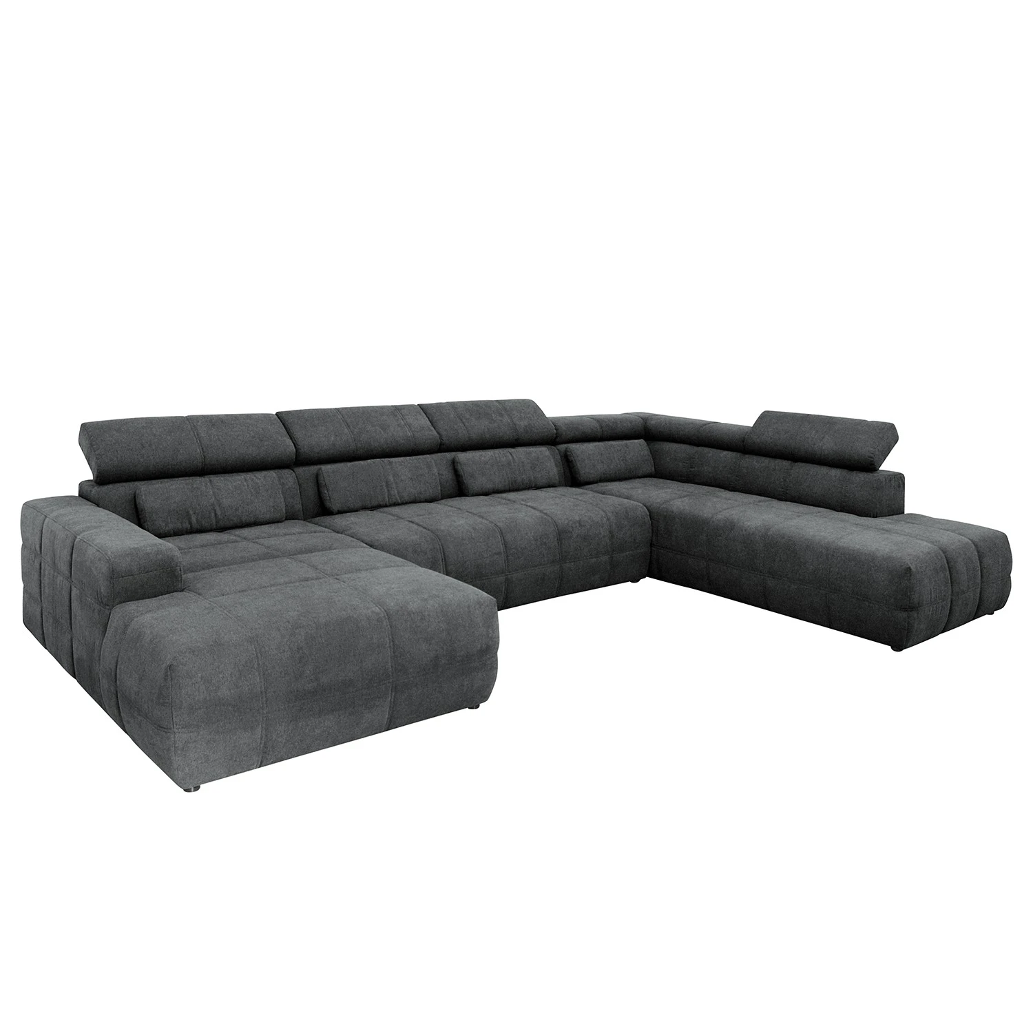 Fredriks Wohnlandschaft Freetown - Microfaser - Dunkelgrau - Longchair davorstehend links / Ottomane rechts 3 Fredriks Wohnlandschaft Freetown - Microfaser - Dunkelgrau - Longchair davorstehend links / Ottomane rechts – Bild 3
