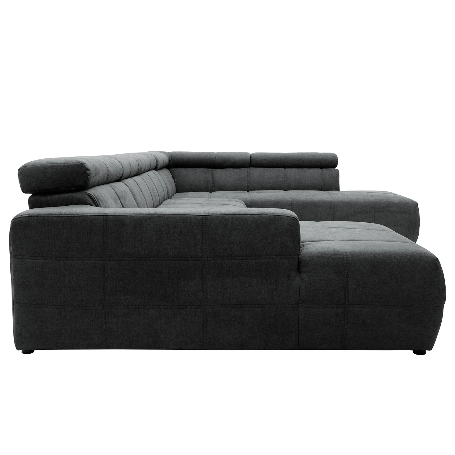 Fredriks Wohnlandschaft Freetown - Microfaser - Dunkelgrau - Longchair davorstehend links / Ottomane rechts 5 Fredriks Wohnlandschaft Freetown - Microfaser - Dunkelgrau - Longchair davorstehend links / Ottomane rechts – Bild 5