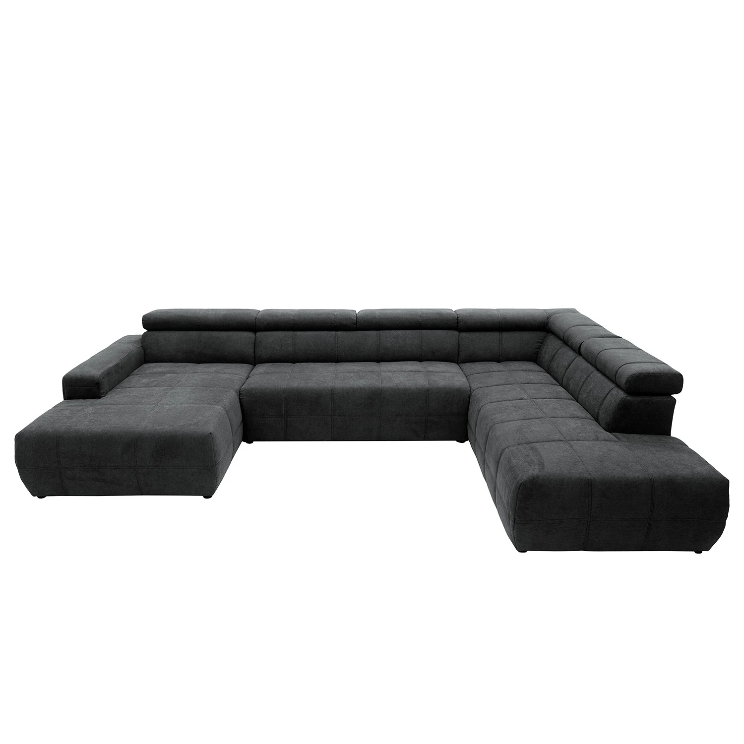 Fredriks Wohnlandschaft Freetown - Microfaser - Dunkelgrau - Longchair davorstehend links / Ottomane rechts 9 Fredriks Wohnlandschaft Freetown - Microfaser - Dunkelgrau - Longchair davorstehend links / Ottomane rechts – Bild 9