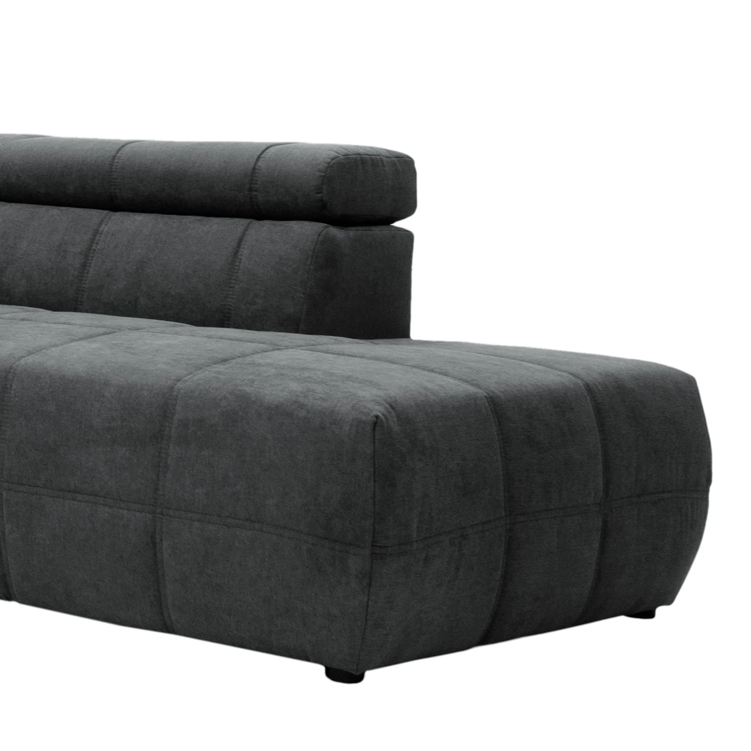Fredriks Wohnlandschaft Freetown - Microfaser - Dunkelgrau - Longchair davorstehend links / Ottomane rechts 10 Fredriks Wohnlandschaft Freetown - Microfaser - Dunkelgrau - Longchair davorstehend links / Ottomane rechts – Bild 10