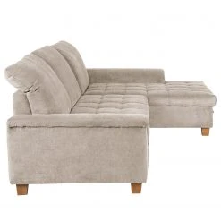 Ars Natura Ecksofa Charlo Microfaser - Cappuccino - Longchair davorstehend rechts - Mit Schlaffunktion -Wohnzimmermöbel boutique en ligne 1000029556 220802 090 DETAILS P000000001000029556