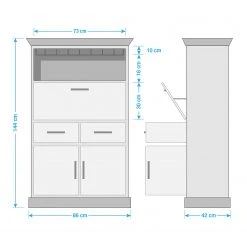 Ars manufacti Weinschrank Hunter - Mango massiv / Metall - Mango / Blaugrau -Wohnzimmermöbel boutique en ligne 1000050845 30 GALLERYIMAGES P000000001000050845