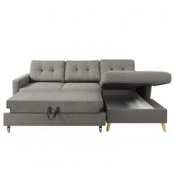 Mørteens Ecksofa Sola Flachgewebe - Grau - Longchair davorstehend rechts - Mit Schlaffunktion -Wohnzimmermöbel boutique en ligne 1000054984 200903 08403900002 DETAILS P000000001000054984