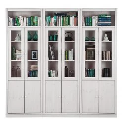 Maison Belfort Bücherwand Lillehammer III - Kiefer massiv - Kiefer Weiß