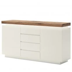 Fredriks Sideboard Roble I - Inkl. Beleuchtung - Eiche / Matt Weiß