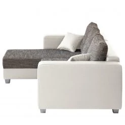 Fredriks Ecksofa Dublin II - (mit Schlaffunktion / beidseitig montierbar) - Kunstleder/Strukturstoff - Weiß / Grau -Wohnzimmermöbel boutique en ligne 1000073164 210614 18404200585 DETAILS P000000001000073164