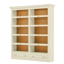 Maison Belfort Bücherregal Azjana I - Pinie Weiß / Pinie Honig