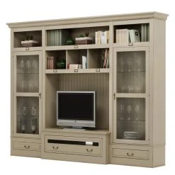 Maison Belfort TV-Wand Azjana II - Hellbeige - Ohne Leiter