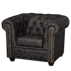 Ars manufacti Sessel Kamaru Kunstleder - Schwarz