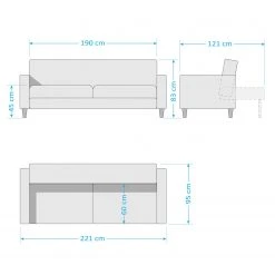 Ars manufacti Schlafsofa Brampton - Microfaser - Braun -Wohnzimmermöbel boutique en ligne 1000086547 201127 16485100167 SKETCH DETAILS P000000001000086547 sketch