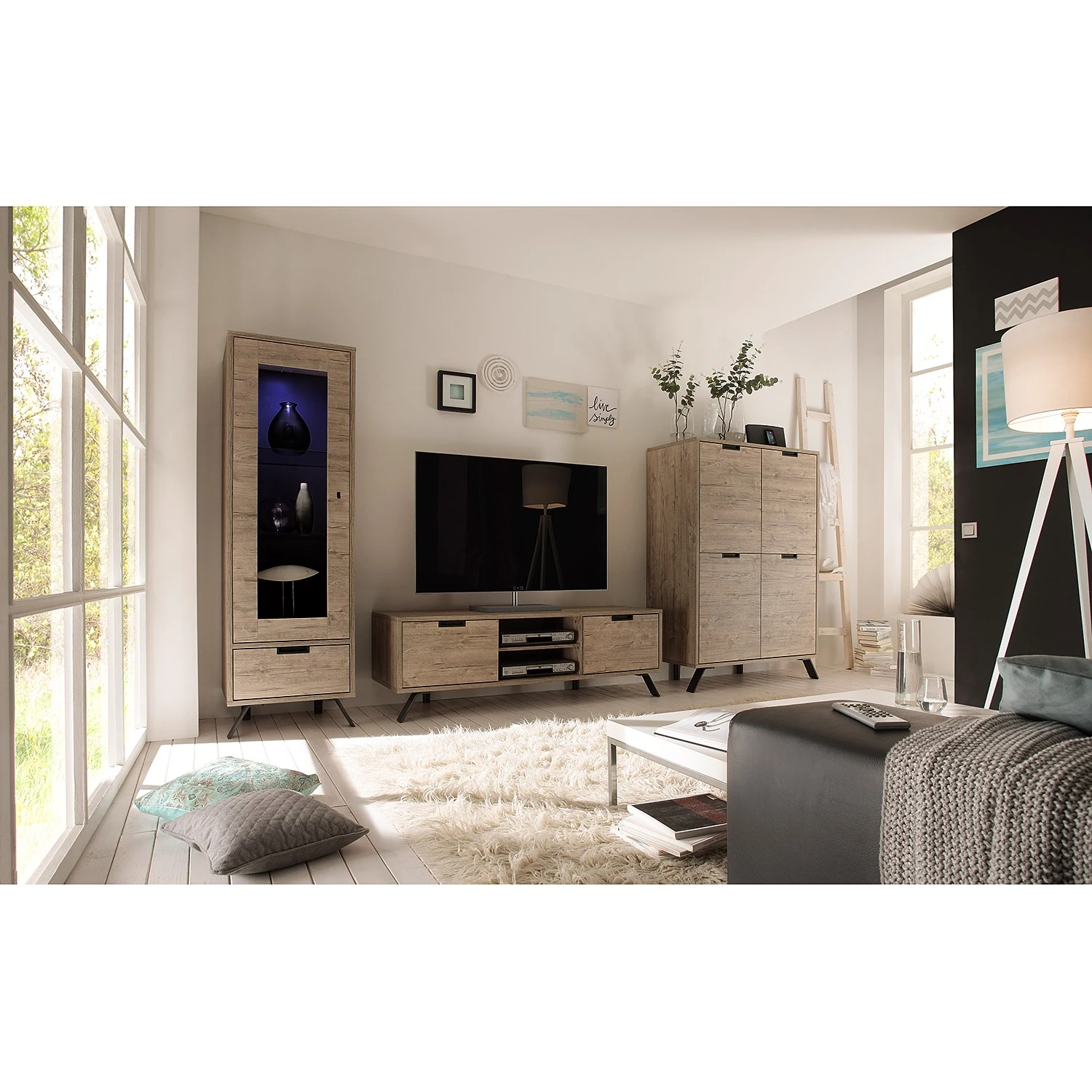 LC Spa Highboard Palma - Eiche Dekor 4 LC Spa Highboard Palma - Eiche Dekor – Bild 4