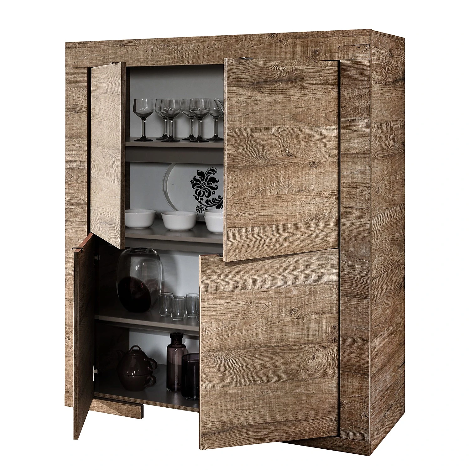 LC Spa Highboard Milano LC - Eiche Dunkel Dekor 5 LC Spa Highboard Milano LC - Eiche Dunkel Dekor – Bild 5