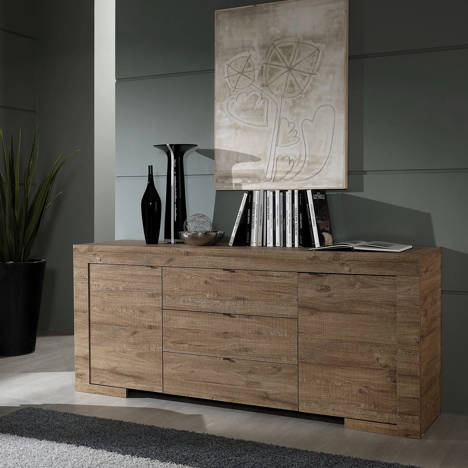 LC Spa Sideboard Milano LC - Eiche Dunkel Dekor 2 LC Spa Sideboard Milano LC - Eiche Dunkel Dekor – Bild 2