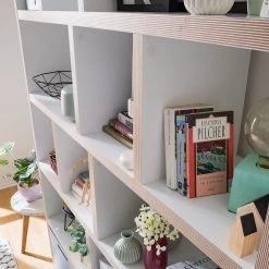 Temahome Regal Berlin - Weiß / Hellbraun - 150 x 198 cm -Wohnzimmermöbel boutique en ligne 1000094984 190215 10314100005 GALLERYIMAGES P000000001000094984