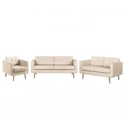 Norrwood Polstergarnitur Croom (3-2-1) - Webstoff Polia: Kaschmir