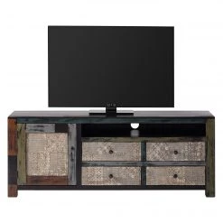 Wolf-Möbel TV-Lowboard Goa III - Mango teilmassiv - Mango Dunkelbraun