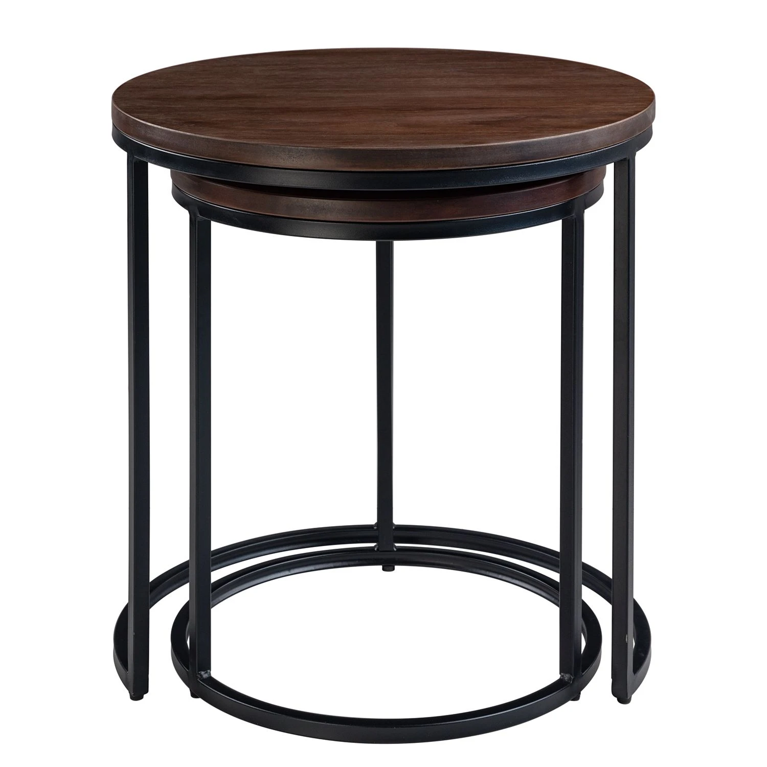 Ars manufacti Beistelltisch Marias II (2er-Set) - Walnuss / Schwarz 4 Ars manufacti Beistelltisch Marias II (2er-Set) - Walnuss / Schwarz – Bild 4