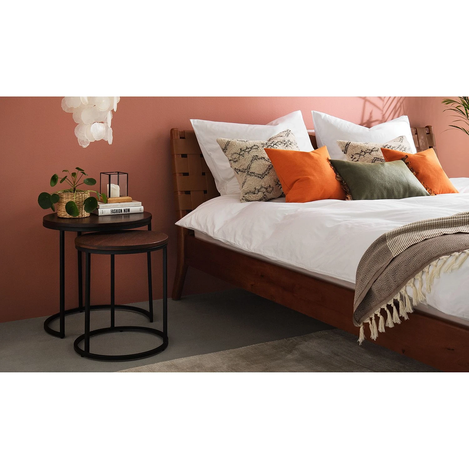 Ars manufacti Beistelltisch Marias II (2er-Set) - Walnuss / Schwarz 2 Ars manufacti Beistelltisch Marias II (2er-Set) - Walnuss / Schwarz – Bild 2