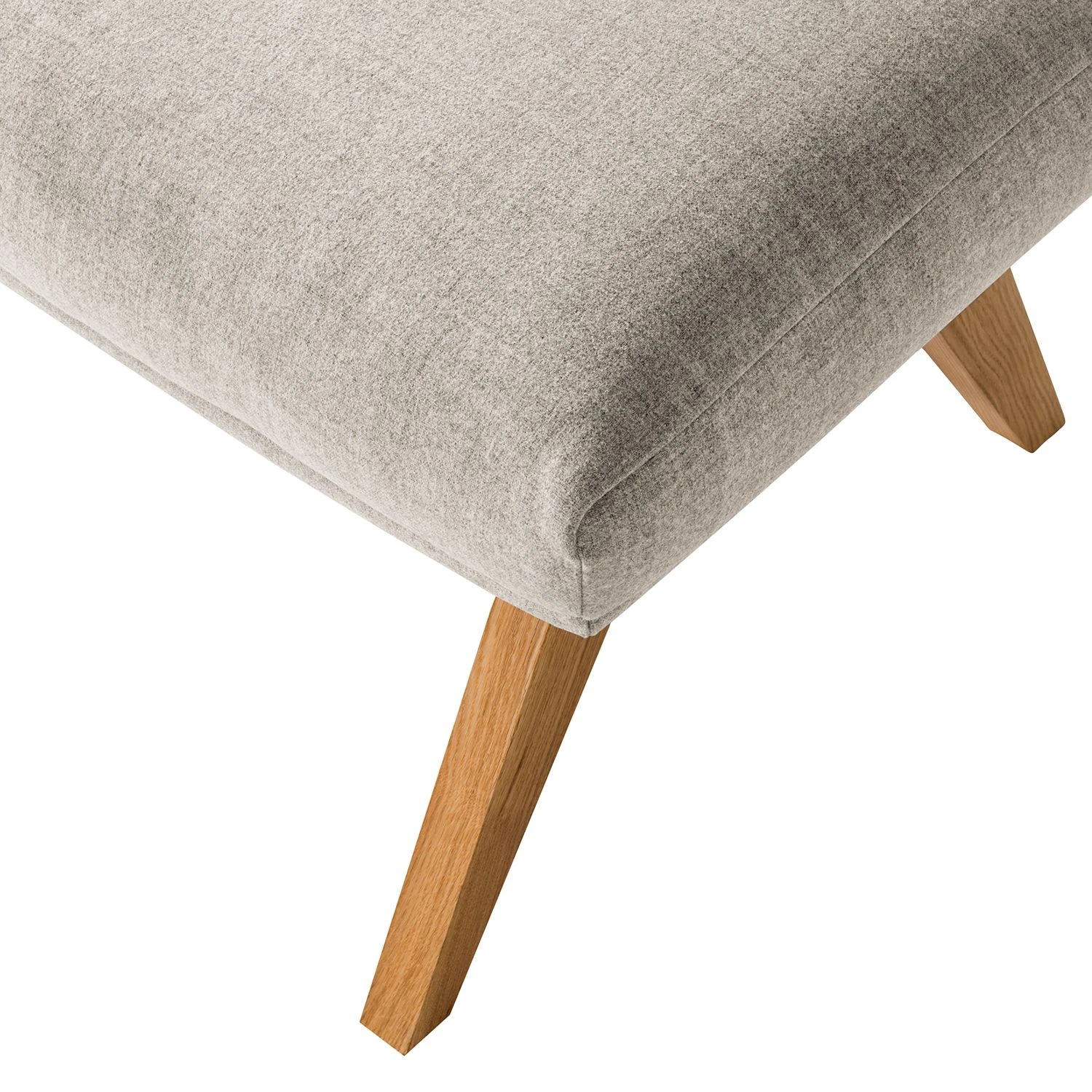 Studio Copenhagen Polsterhocker Hepburn I - Webstoff Milan: Beige - Eiche Dunkel 5 Studio Copenhagen Polsterhocker Hepburn I - Webstoff Milan: Beige - Eiche Dunkel – Bild 5