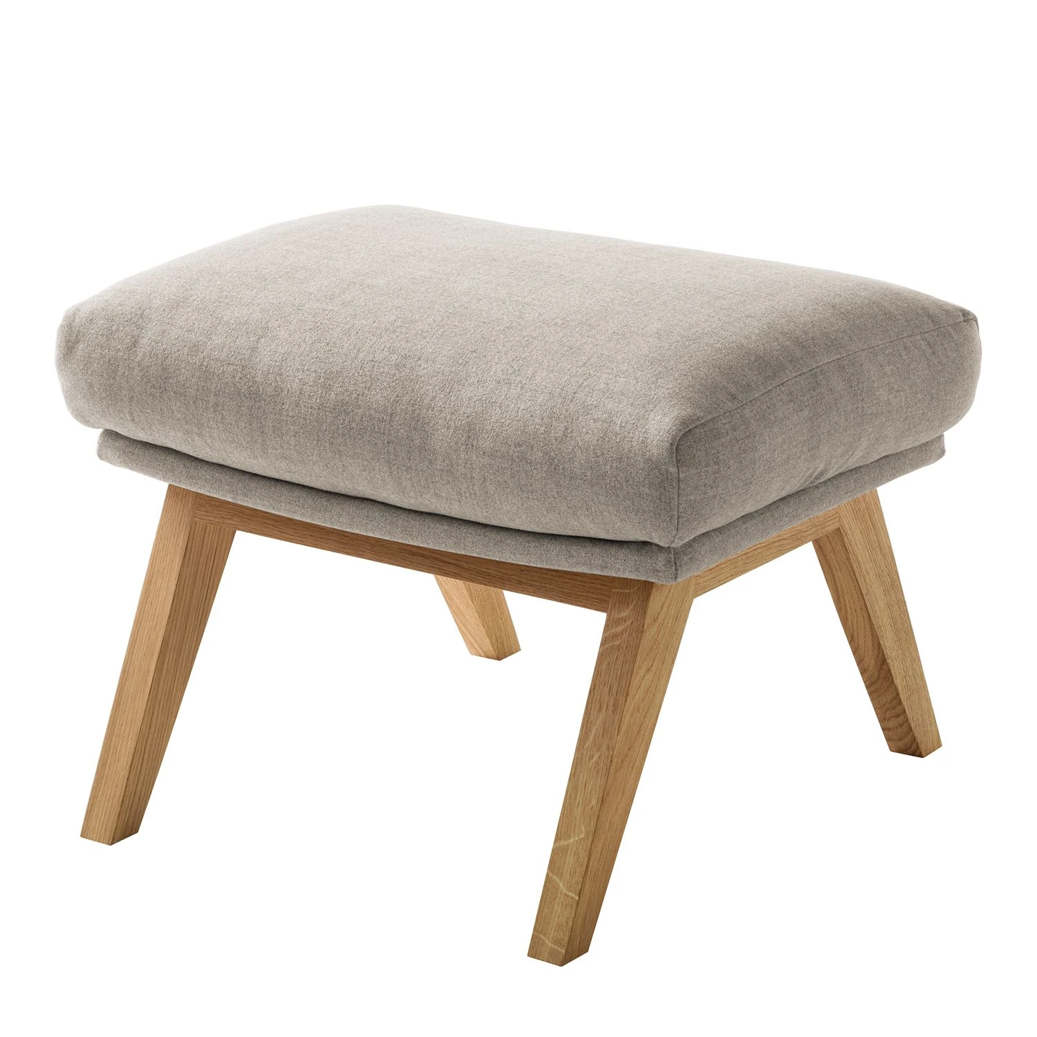 Studio Copenhagen Polsterhocker Hepburn I - Webstoff Milan: Beige - Eiche Dunkel 1 Studio Copenhagen Polsterhocker Hepburn I - Webstoff Milan: Beige - Eiche Dunkel