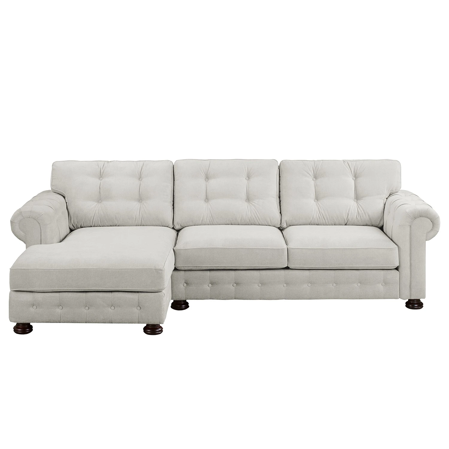 Velvet Studio Ecksofa Marau - Kies - Longchair davorstehend links 2 Velvet Studio Ecksofa Marau - Kies - Longchair davorstehend links – Bild 2