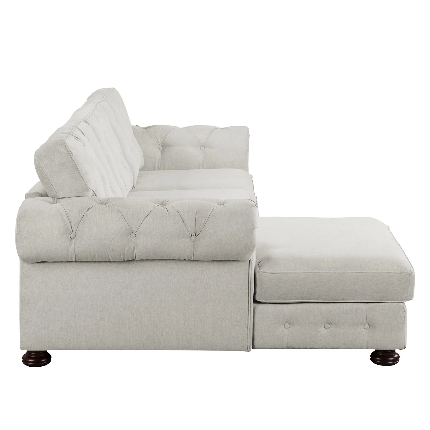 Velvet Studio Ecksofa Marau - Kies - Longchair davorstehend links 3 Velvet Studio Ecksofa Marau - Kies - Longchair davorstehend links – Bild 3