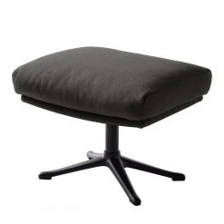 Studio Copenhagen Polsterhocker Garbo III - Webstoff - Webstoff Anda II: Anthrazit - Schwarz