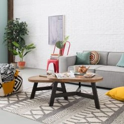 Ars manufacti Couchtisch Tamati II - Altholz Pinie / Metall - Pinie Dunkel / Schwarz -Wohnzimmermöbel boutique en ligne 1000117180 200612 15545700003 MOOD DETAILS P000000001000117180 mood