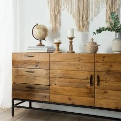 Ars manufacti Sideboard Grasby - Altholz Pinie / Metall - Pinie Dunkel / Schwarz -Wohnzimmermöbel boutique en ligne 1000117185 180911 09581012 MOOD GALLERYIMAGES P000000001000117185 mood