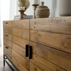 Ars manufacti Sideboard Grasby - Altholz Pinie / Metall - Pinie Dunkel / Schwarz -Wohnzimmermöbel boutique en ligne 1000117185 180911 09581115 MOOD GALLERYIMAGES P000000001000117185 mood