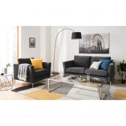 Fredriks Sofa Mirabela (2-Sitzer) - Schwarz meliert -Wohnzimmermöbel boutique en ligne 1000117429 020 MOOD GALLERYIMAGES P000000001000117429 mood