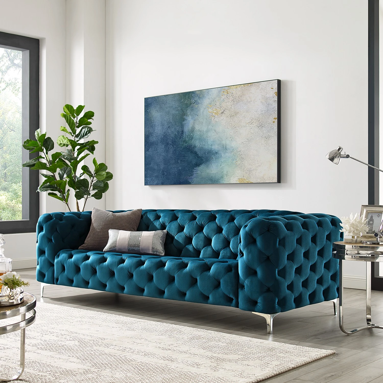 Jack & Alice Sofa Leominster (3-Sitzer) - Marineblau 2 Jack & Alice Sofa Leominster (3-Sitzer) - Marineblau – Bild 2