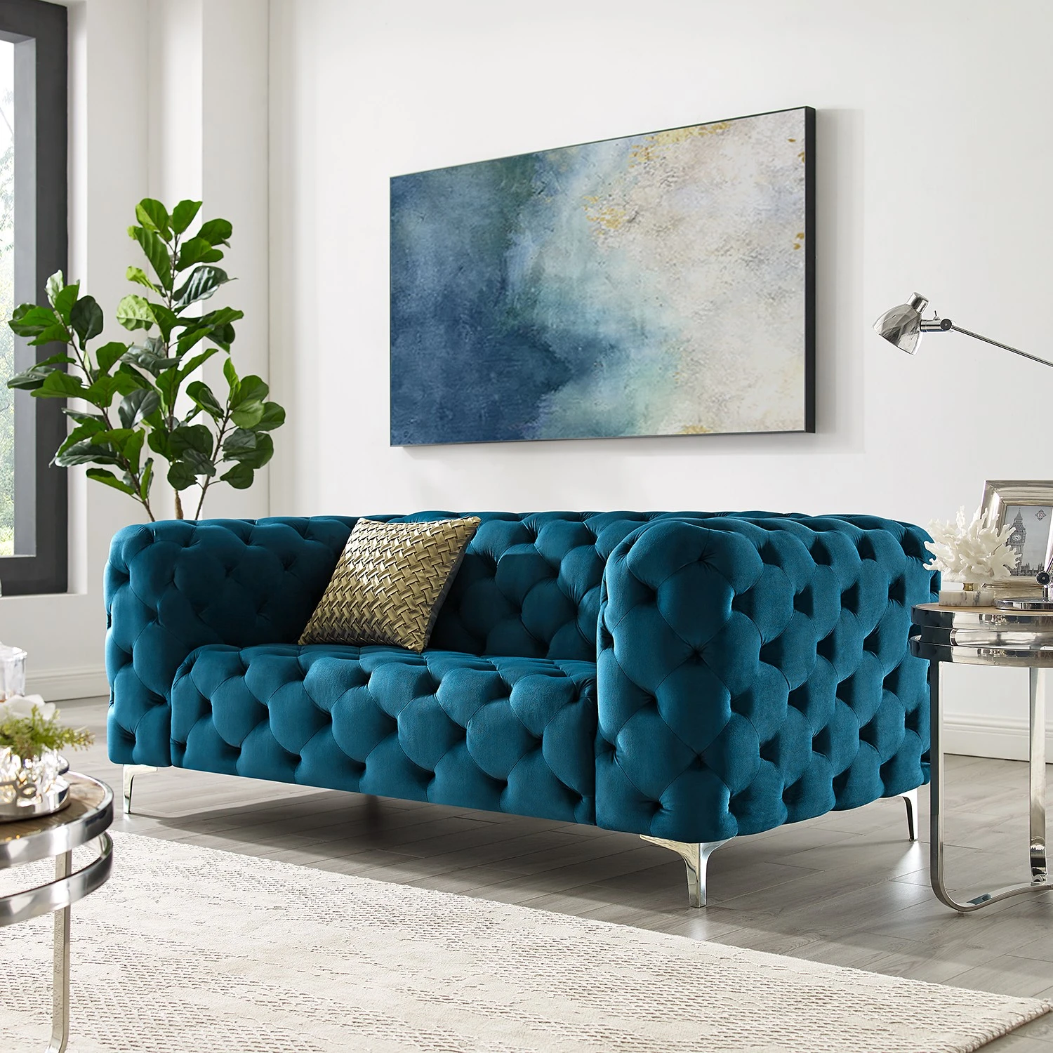 Jack & Alice Sofa Leominster (2-Sitzer) - Marineblau 3 Jack & Alice Sofa Leominster (2-Sitzer) - Marineblau – Bild 3