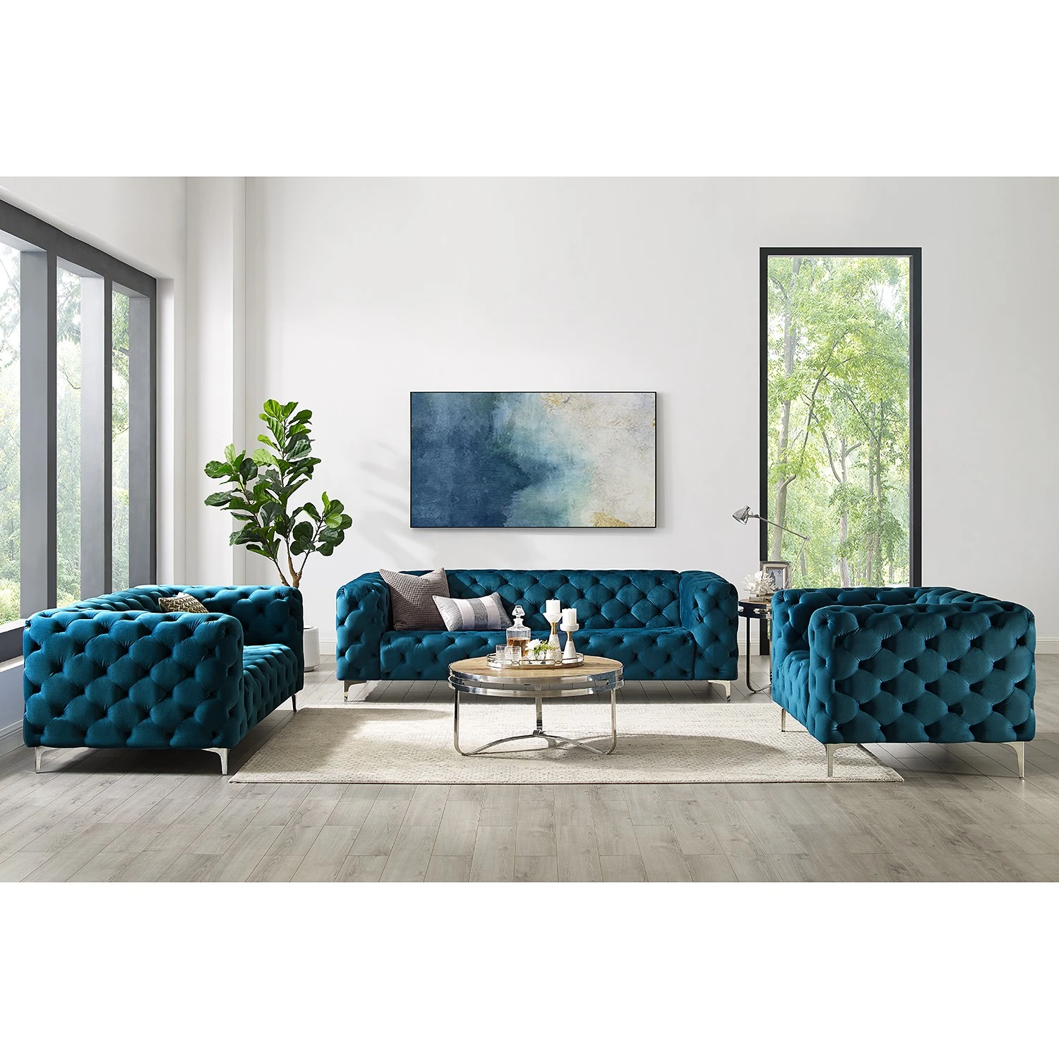 Jack & Alice Sofa Leominster (2-Sitzer) - Marineblau 4 Jack & Alice Sofa Leominster (2-Sitzer) - Marineblau – Bild 4
