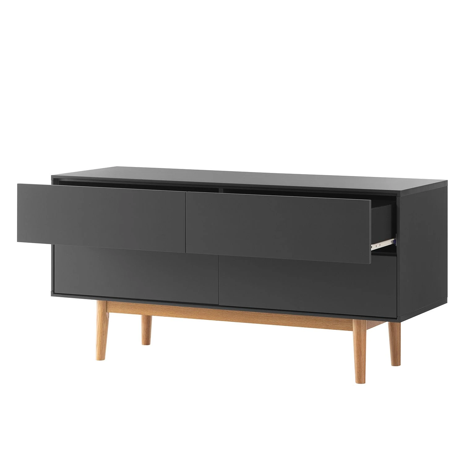Mørteens Sideboard Lindholm V - Eiche teilmassiv - Grau / Eiche 6 Mørteens Sideboard Lindholm V - Eiche teilmassiv - Grau / Eiche – Bild 6