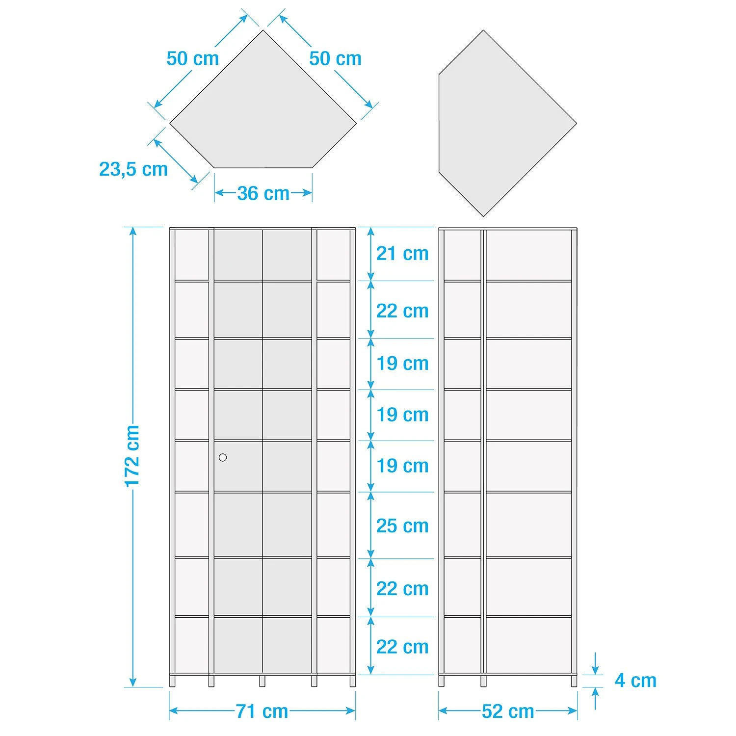 Fredriks Eckvitrine Amalia II - Wenge Dekor 4 Fredriks Eckvitrine Amalia II - Wenge Dekor – Bild 4
