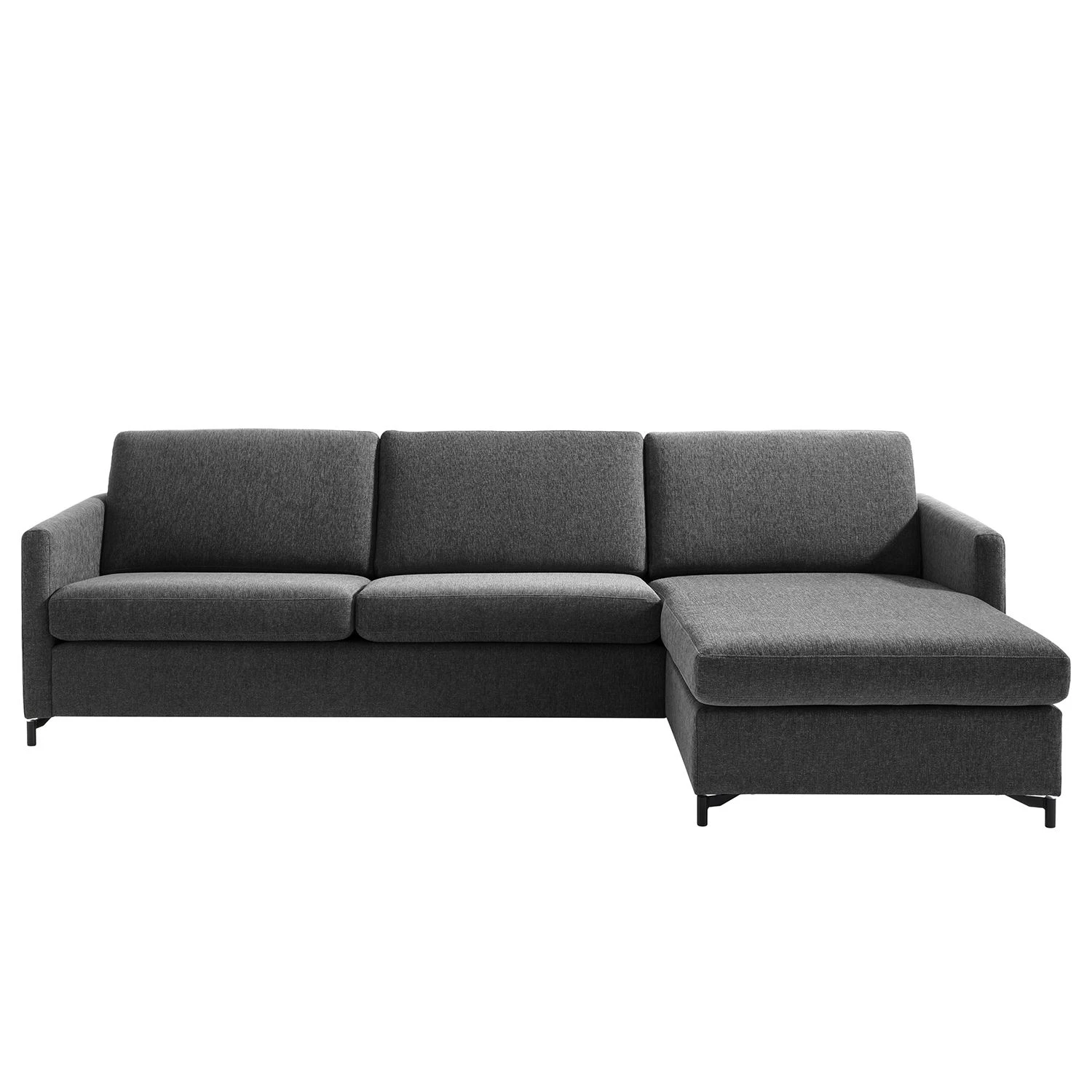 Fredriks Ecksofa Cipo I - Schwarz meliert - Longchair davorstehend rechts 4 Fredriks Ecksofa Cipo I - Schwarz meliert - Longchair davorstehend rechts – Bild 4